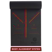1 - Boldfit Yoga Mat with Body Alignment System, Black 4.5 mm