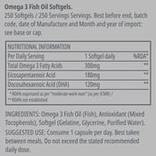 supplement - Myprotein Essential Omega-3,  250 softgels 