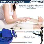 4 - Strauss Yoga Belt,  (Blue)  8 Feet 
