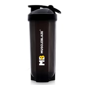 1 - MuscleBlaze Toofan Shaker,  Black Transparent  650 ml