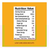 supplement - Lo! Foods Low Carb Jeera Biscuit,  Unflavoured  192 g 