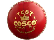 Cosco Test Leather Cricket Ball (Alum Tanned)