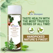 4 - Dr. Morepen Cold Pressed Giloy + Tulsi Juice,  Unflavoured  500 ml 