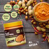 3 - RiteBite Max Protein Peanut Spread,  0.340 kg  Spicy Chutney Pack of 3 