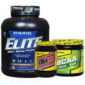 Dymatize Elite 100% Whey Protein (Rich Chocolate) with BCAA & Creatine