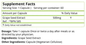 Natures Velvet Grape Seed Pure Extract,  60 veggie capsule(s) 