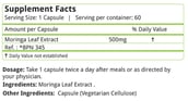 Natures Velvet Moringa Leaf Pure Extract (500mg),  60 veggie capsule(s) 