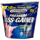 MuscleTech 100 % Premium Mass Gainer,  12 lb  Strawberry 