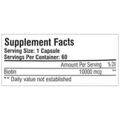 Unifibe Biotin (10000 mcg), 60 softgels Unflavoured