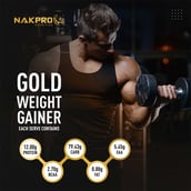 4 - Nakpro Gold Weight Gainer,  2.2 lb  Strawberry (Pack of 5) 