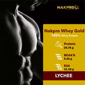 Nakpro Whey Gold Protein Concentrate, 4.4 lb Lychee