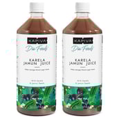 1 - Kapiva Karela Jamun Juice (Supports Healthy Blood Sugar),  Unflavoured (Pack of 2)  1 L 
