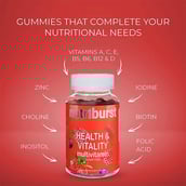3 - Nutriburst Health & Vitality Multivitamins,  30 gummies  Natural Mixed Berry 