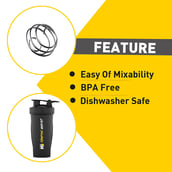 5 - MuscleBlaze Champion Shaker Series,  Black  650 ml 