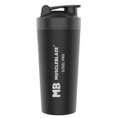 2 - MuscleBlaze Steel Pro Shaker,  Stealth Black  750 ml 