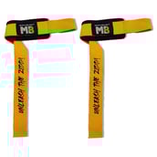 4 - MuscleBlaze Weight Lifting Strap (UNLEASH THE ZIDD !),  Yellow  Free Size 