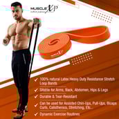 3 - MuscleXP Resistance Heavy Duty Stretch Loop Band,  Orange  35-48 kg 
