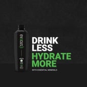 3 - Evocus H2O Black Alkaline Drink Infused with Essential Minerals 8+ pH,  250 ml  Unflavoured (Pack of 24) 