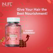 6 - INLIFE Hair Skin & Nails,  30 gummies  Strawberry 