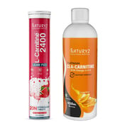 1 - Naturyz L-Carnitine 2400 20 Tablets & Platinum CLA-Carnitine 450ml Como,  2 Piece(s)/Pack  Water Melon Masala & Orange 