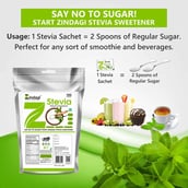 7 - Zindagi Stevia Loose (Pack of 4),  100 sachets/pack 