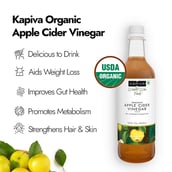 3 - Kapiva Organic Apple Cider Vinegar (Aids Weight Loss), 0.5 L Unflavoured