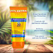 3 - VLCC Radiance Pro Sun Screen Gel,  100 g  Saxifraga & Grape Fruit Extracts 
