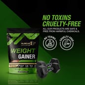 8 - MuscleXP Weight Gainer with Digestive Enzymes, 2.2 lb Double Chocolate