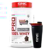 1 - GNC Pro Performance 100% Whey Protein & Steel Shaker 700 ml Combo,  2 lb  Chocolate Fudge 