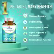 3 - Vaamveda B-Complex,  60 tablet(s)  Supplements Forte with Vitamin C and Zinc (Pack of 3) 