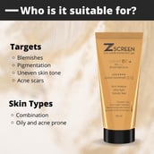 3 - Zscreen Zinc Oxide Sunscreen Gel,  50 ml  SPF 50 UVA/UVB PA+++ (Pack of 6) 