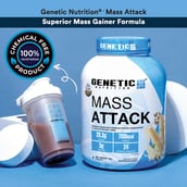 4 - Genetic Nutrition Mass Attack,  2.2 lb  Chocolate Fudge 