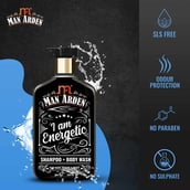 5 - Man Arden I Am Energetic Shampoo Body Wash,  250 ml  No Sulphate & Paraben 