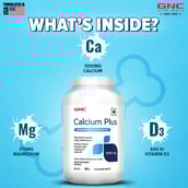 2 - GNC Calcium Plus with Magnesium and Vitamin D3 (1000mg),  180 tablet(s)  Unflavoured
