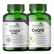 1 - Simply Herbal Vitamin D+K2 & CoQ10 Combo,  60 tablet(s)  Unflavoured 