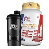 1 - Americanz Muscles Professional Protein,  2 lb  Saffron Pistachio with Free Shaker 