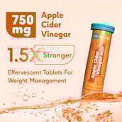 9 - HealthKart HK Vitals ACV 750 mg Effervescent, 60 tablet(s) Orange
