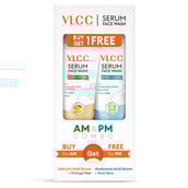 1 - VLCC Acne Defense & Hydra Nourish Serum Face Wash AM & PM Combo,  150 ml  with Orange Peel & Aloe Vera 