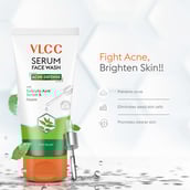 5 - VLCC Acne Defense & Hydra Nourish Serum Face Wash AM & PM Combo,  150 ml  with Neem & Aloe Vera 