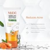 4 - VLCC Acne Defense & Hydra Nourish Serum Face Wash AM & PM Combo,  150 ml  with Turmeric & Aloe Vera 