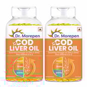 11 - Dr. Morepen Cod Liver Oil (Pack of 2),  100 softgels 