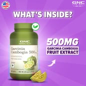 3 - GNC Garcinia Cambogia 500 mg Nutraceutical,  90 capsules 