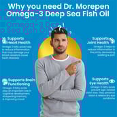4 - Dr. Morepen Omega-3 Deep Sea Fish Oil 1000mg (Pack of 2),  60 softgels 