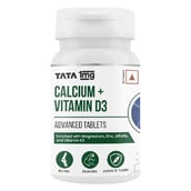 1 - Tata 1mg Calcium + Vitamin D3,  60 tablet(s)  Unflavoured 