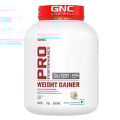 2 - GNC Pro Performance Weight Gainer & Black Plastic Shaker 750ml Combo,  6.6 lb  Vanilla Ice Cream 