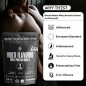 6 - Gentle Beast Multi Flavored Whey Protein Isolate,  4.4 lb  Belgian Chocolate, Mango and Cookies & Cream 