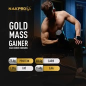 3 - Nakpro Gold Mass Gainer,  4 Piece(s)/Pack  Chocolate, Coffee, Cookies & Cream, Cream Chocolate 