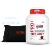 1 - GNC Pro Performance 100% Whey Protein & Gym Bag Combo,  4 lb  Chocolate Fudge 