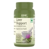 3 - GNC Milk Thistle 60 Capsules & Liver Support 60 Veg Capsules Combo,  2 Piece(s)/Pack 