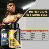 8 - MuscleBlaze Omega 3 Fish Oil Gold 3x Triple Strength (EPA & DHA),  60 capsules 
